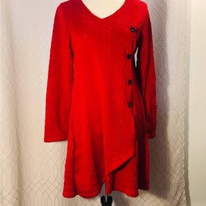 Valentines Day Red Overlap Red Dress Size 10